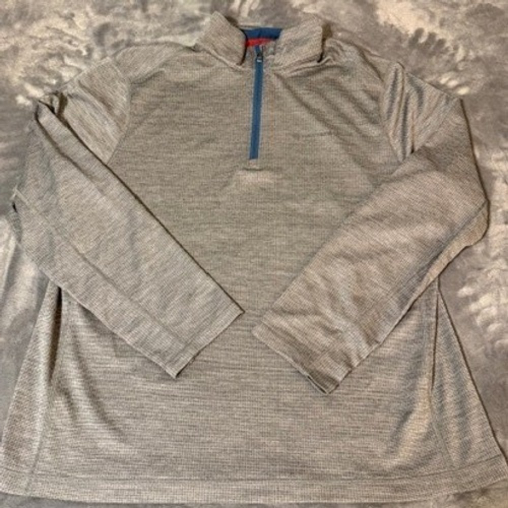 Vineyard Vines Mens Sankaty On-The-Go 1/4 Zip Pullover Gray Size Large 1K002631